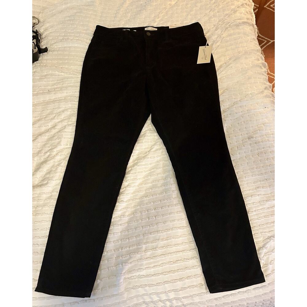 Universal Thread Skinny Jeans High Rise Womens Sz 12 Black Corduroy NWT - Picture 2 of 8